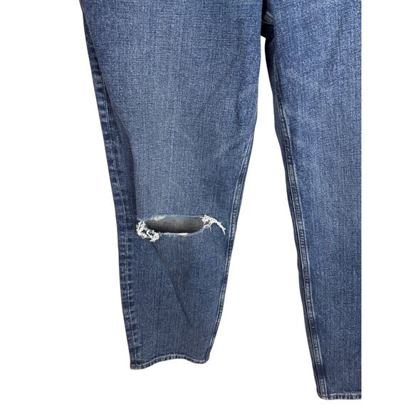 New Levi's Low Pro Straight Jeans Women's Size 31 Blue Denim NWT Distressed - Picture 3 of 6